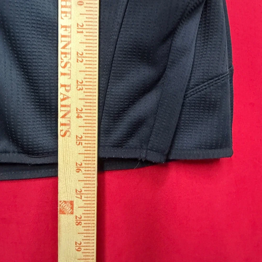 Eddie Bauer Mens Black Full Zip Fleece Jacket Textured Waffle Knit Size Medium